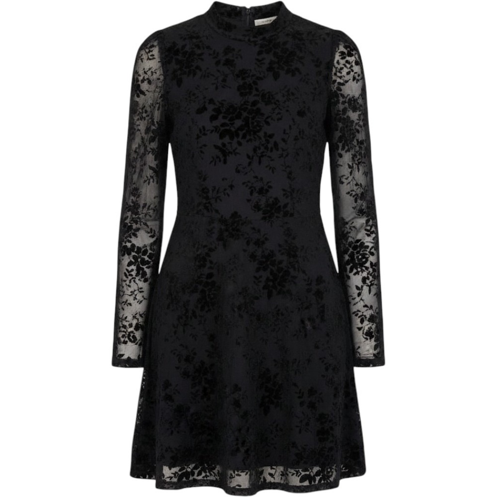 American‎ Rag Juniors Burnout Velvet Floral Dress Size L Black Whimsy Goth Fairy